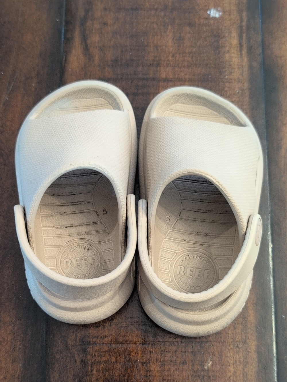 Reef Baby Beige Slip-On Clogs with Back Strap